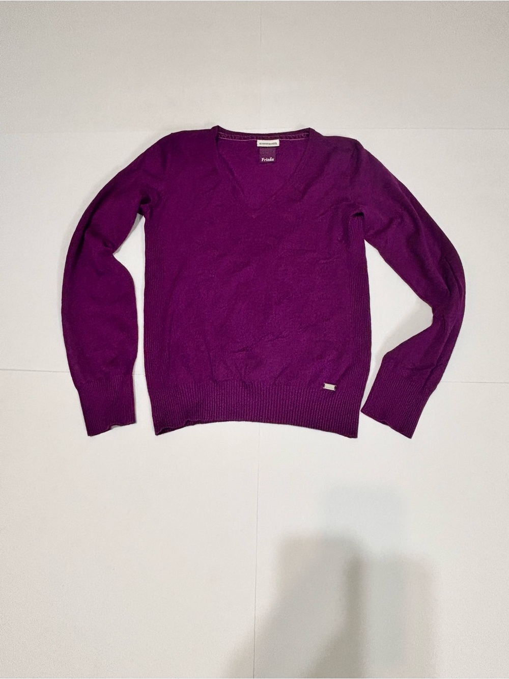 Street One V-Neck Sweater in Purple